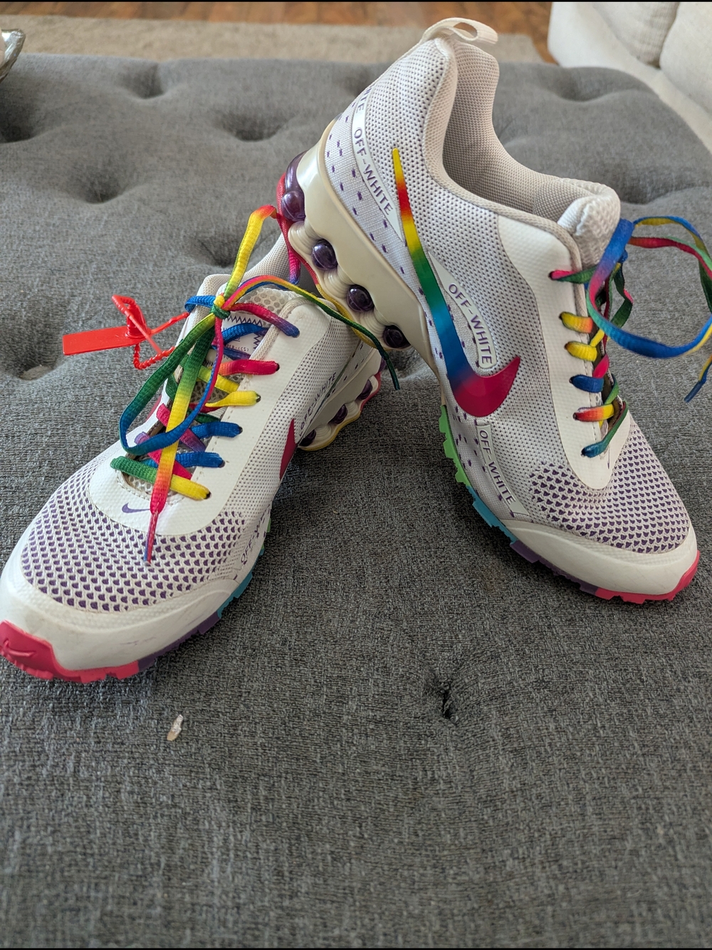 Nike Air Ultra Rainbow Neon Women's Size 8 Athletic Sneakers (333627-008)